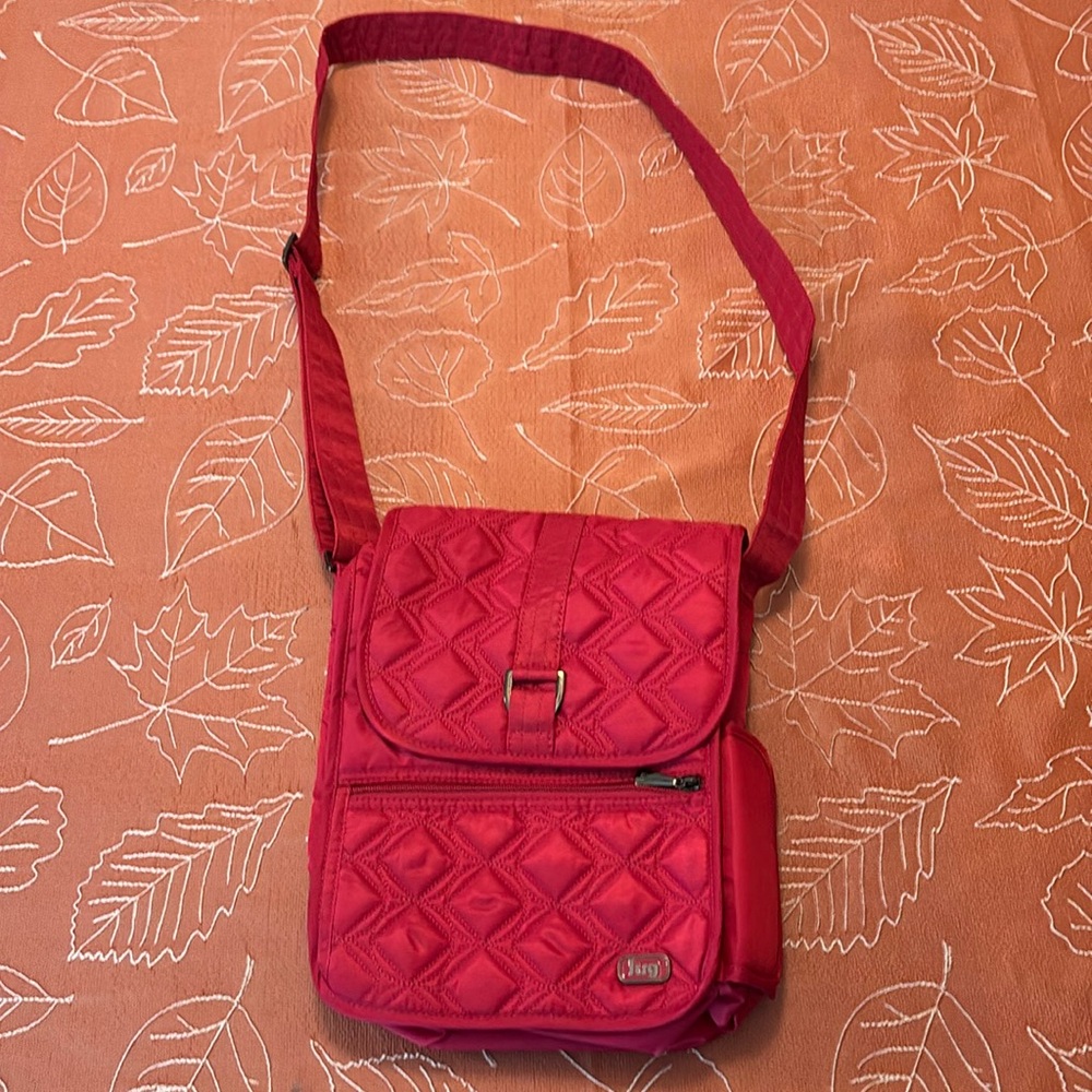 NWOT Lug Moped Hot Pink Quilted Messenger Crossbody Bag